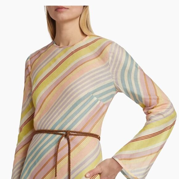 Zimmermann Halliday Striped Linen Maxi Dress size 0-2 NWT $750 - Picture 2 of 7